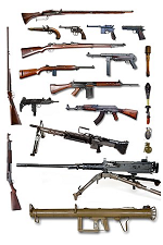 zdjęcie ilustrujące rodzaje broni palnej